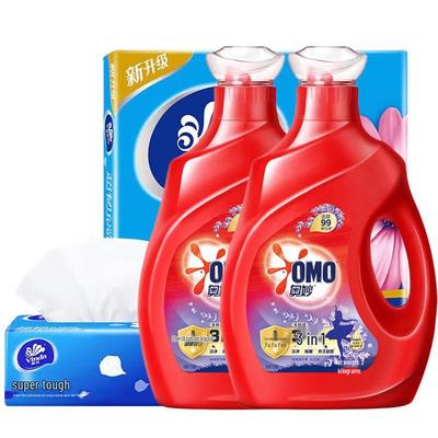 Omo & Comfort Lavender Laundry Detergent with Vinda Tissues Bundle