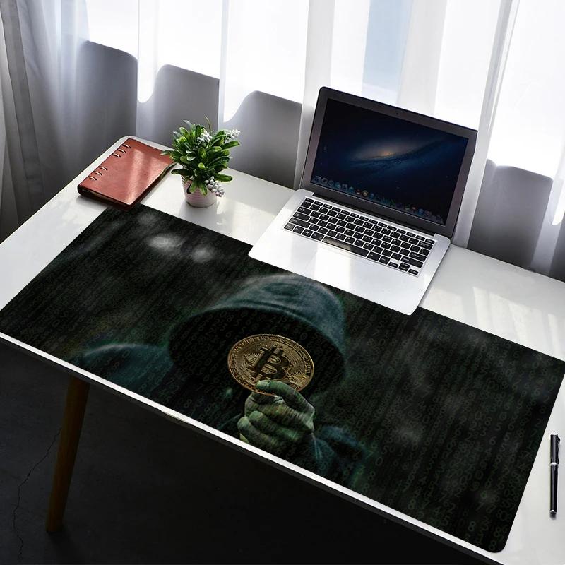 Mouse Pad Gaming Carpet Anime Keyboard Pads Rug PC Mousepad BBitcoin XXL Mouse Pads Laptop Extended Desk Mouse Mat Gamer Gift