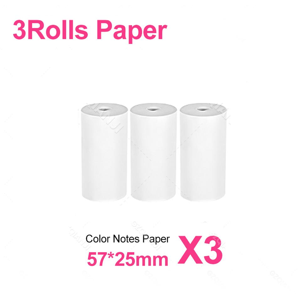 57*25MM Thermal Paper Label Sticker Adhesive Rolls Paper For Mini Printer Instant Print Kids Camera Printing Paper Replacement
