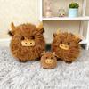 Highland Cow Plush - Realistic Scottish Highland Cattle Stuffed Animal Toy