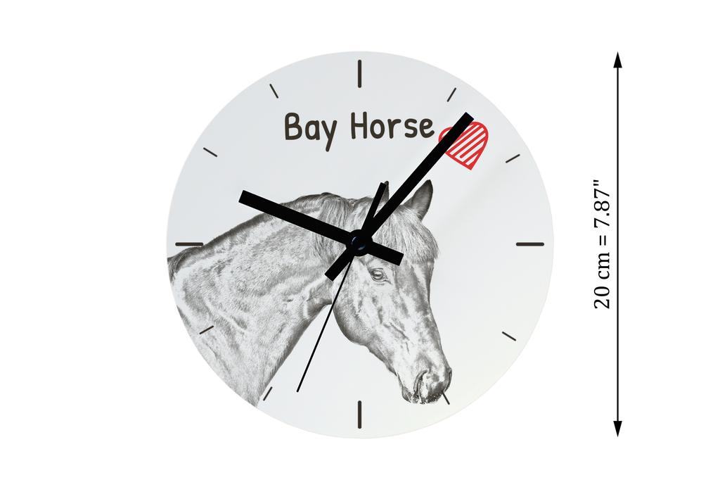 Bay Horse – Wall clock with a horse, shelf clock with a print | Art-Dog