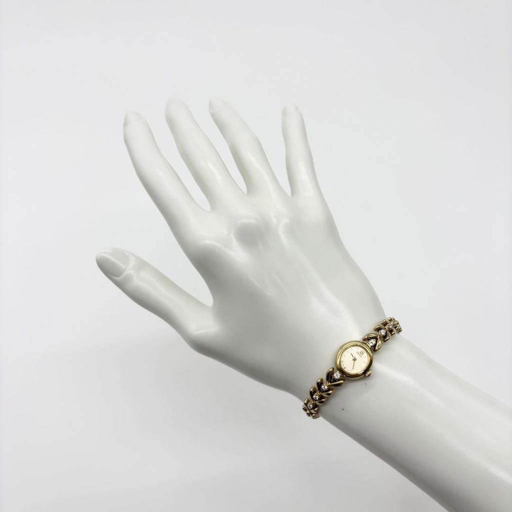 [USED] Working SEIKO 1E20-6050 8P Diamond Dress Watch