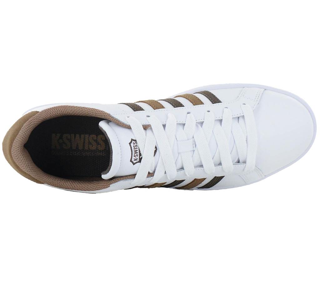 K-SWISS Court Tiebreak - Herren Sneakers Schuhe Leder Weiß 07011-919-M ORIGINAL
