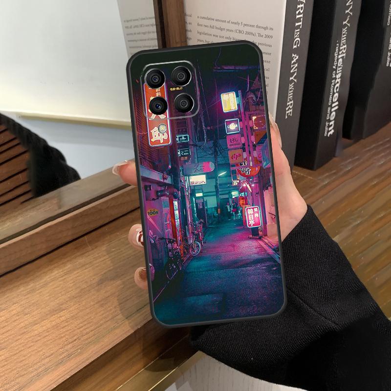 Japanese Night City Aesthetic Case For Samsung Galaxy M56 M16 M36 M33 M53 M13 M12 M32 M52 M20 M15 M55 M31 M14 M35 M34 M54