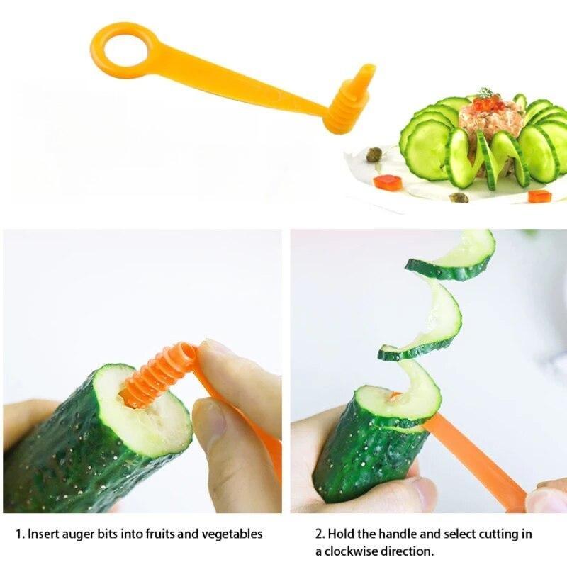 1pcs Spiral Slicer Blade Hand Slicer Cutter Cucumber Carrot Potato Vegetables Knife Kitchen Accessories Tools