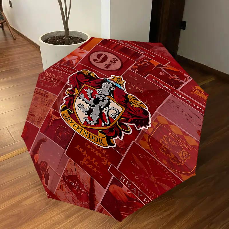 1PC Gryffindor Brave Umbrella-8-Rib Reinforced, Automatic Open, Lightweight & Durable, Cute Fashion Accessory for Outdoor, D2674