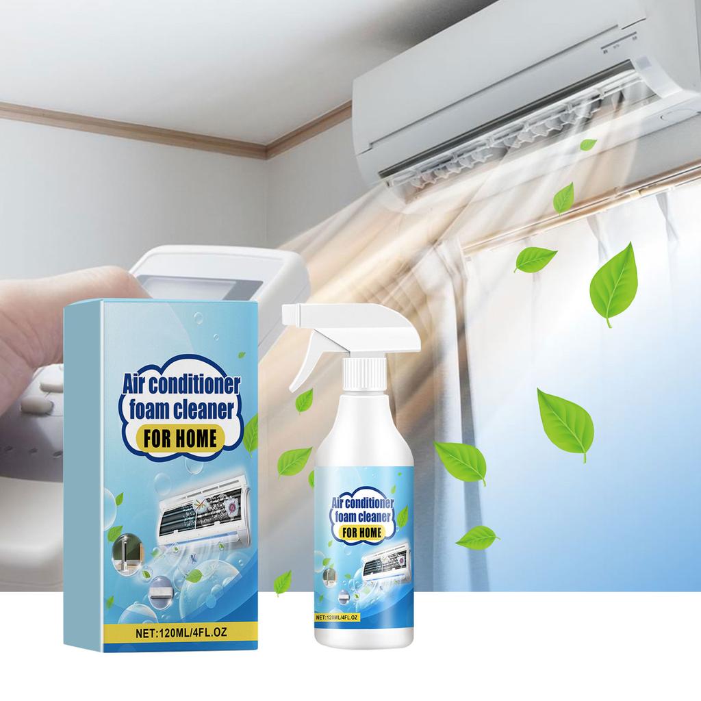 Efficient Home Air Conditioner Foam Cleanser Cleaning Spray Remove Internal Dirt Improve Airflow 120ml (Safe for Use)