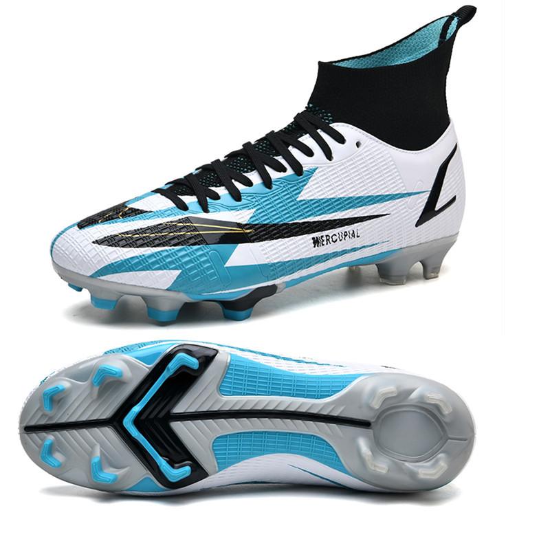 New Football Shoes, Boys' High-top Long Nails, Young and Middle School Students' Competition Training Shoes, Large Size.