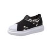 New fashion versatile 2025 flying woven breathable round head low heel elastic cloth casual women's shoes comfortable and versatile
