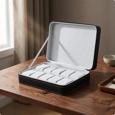 Watch Storage Bag 10Slot Organizer PU Leather Travel Accessory