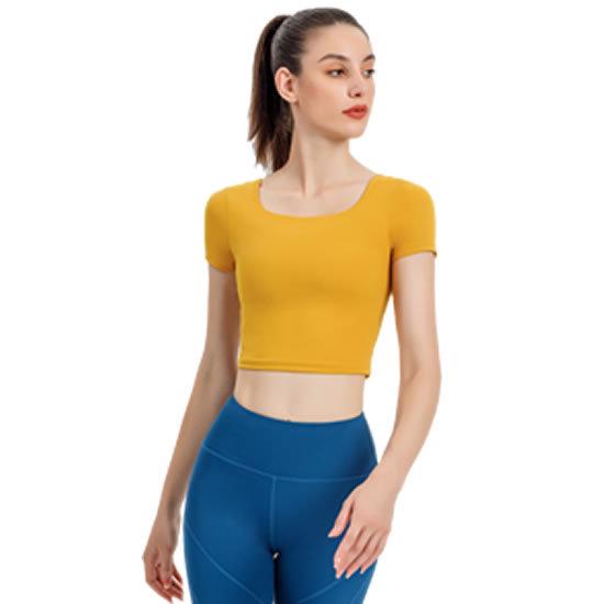 

Женский облегающий топ для йоги - Спортивная одежда с коротким рукавом для фитнеса и активного отдыха XL