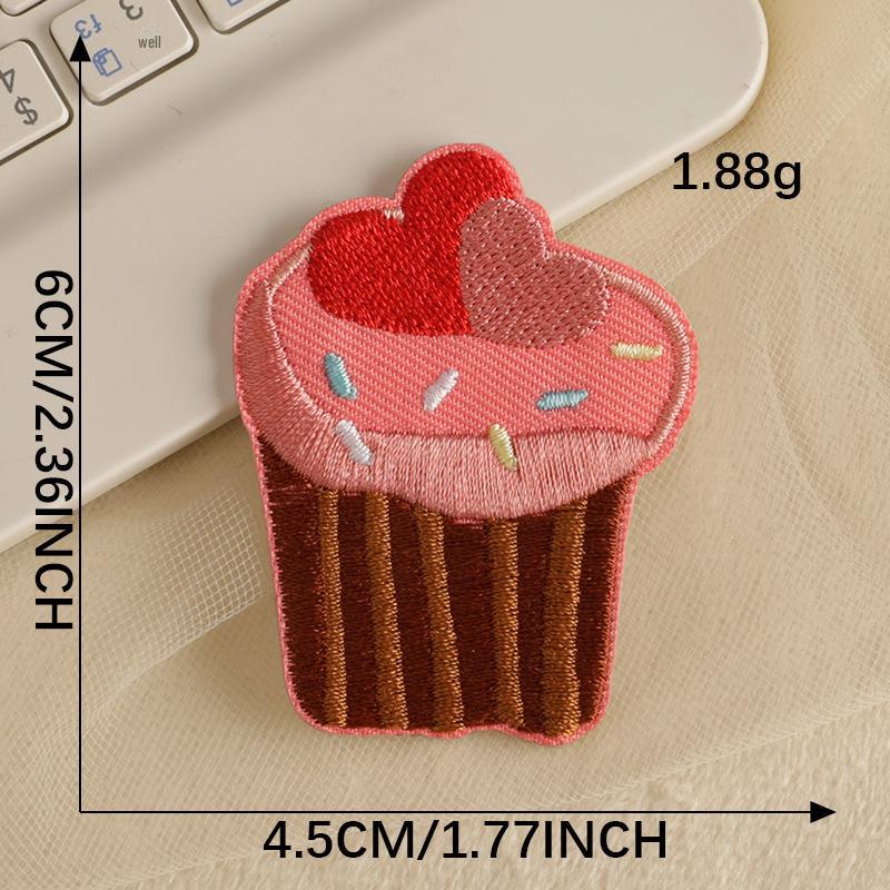 Cartoon Cake Self-Adhesive Embroidered Cloth Patch
