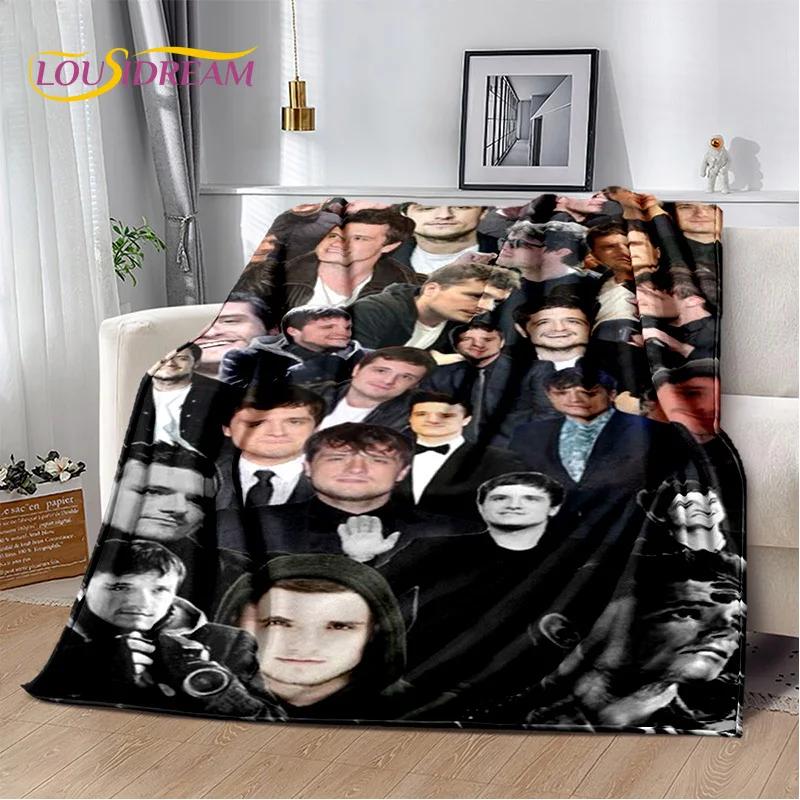 3D Josh Hutcherson Handsome Star Soft Flannel Blankets,Throw Blanket Comfortable Blanket for Picnic Beds Home Bedroom Cover Kids