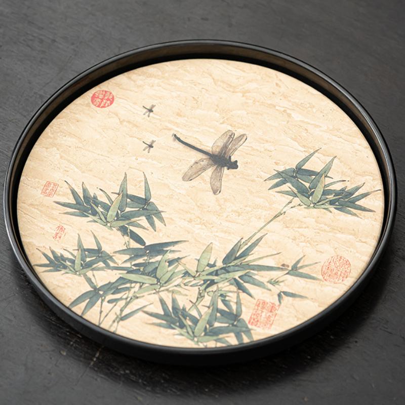 Chinese Creative Tea Tray Retro Water Absorption Serving Coffee Trays Gongfu Kung Fu Teacups Holder Household Teaware Tea Table