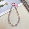 Fashion Heart Pendant Pvc Phone Chain With Crystal Charm For Women And Men