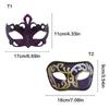 Couple Masquerade Mask for Women Men Halloween Half Face Mask Masquerade Eye Mask for Masquerade Halloween Wedding Prom