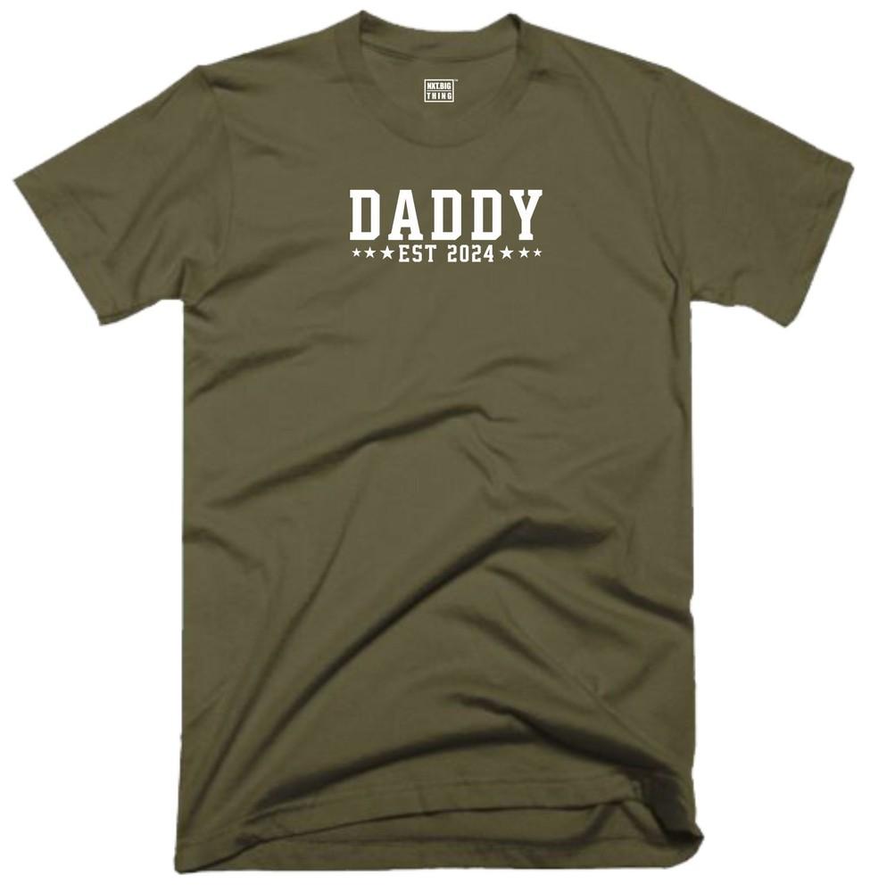 Daddy Est 2024 T Shirt Unisex Legend Myth Funny Joke New Dad Fathers Day Gift Top