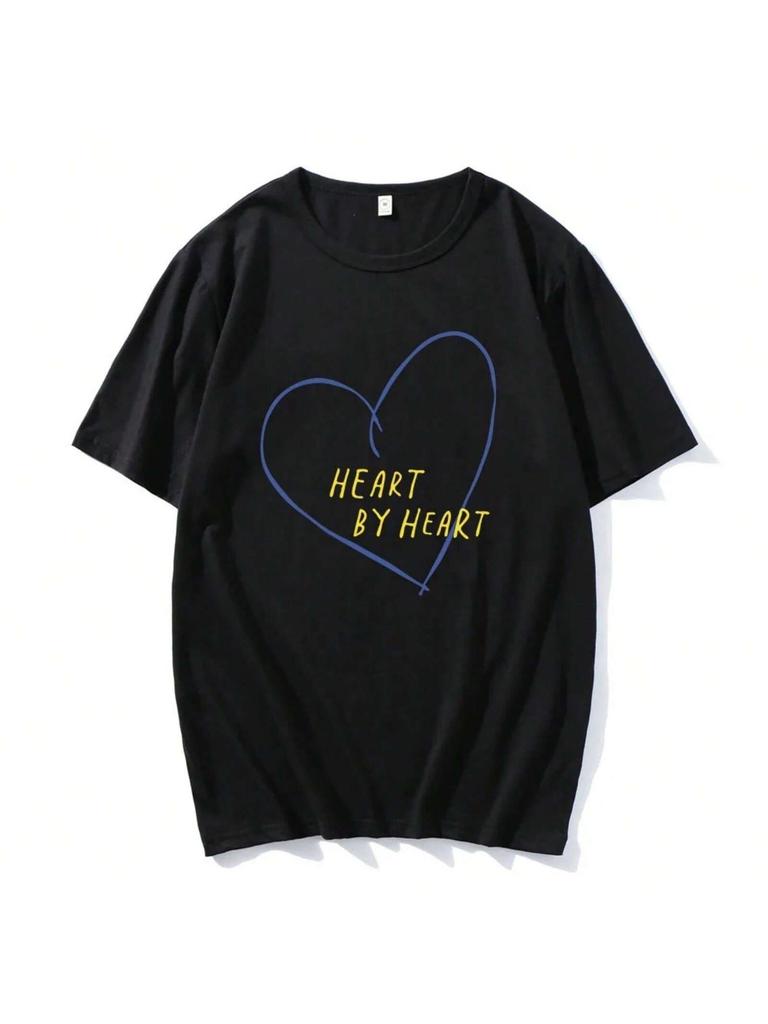 3 X 3 Tee Heart By Heart Joe Jonas T-Shirt Summer Short Sleeve Male Tshirt Singer Graphic Printing T Shirt Cotton O-Neck Men