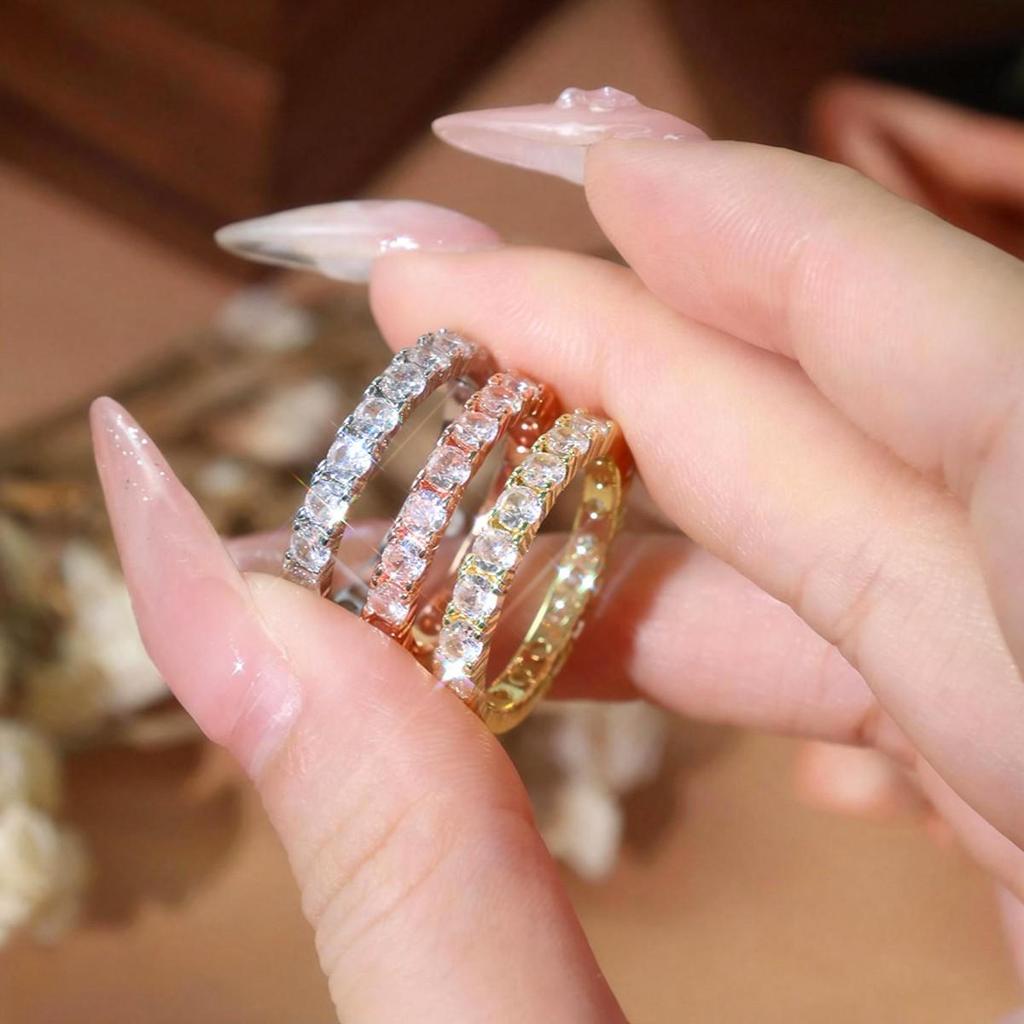 Luxurious European and American Trendy Full Diamond Ring for Women - Super Shiny Index Finger Jewelry