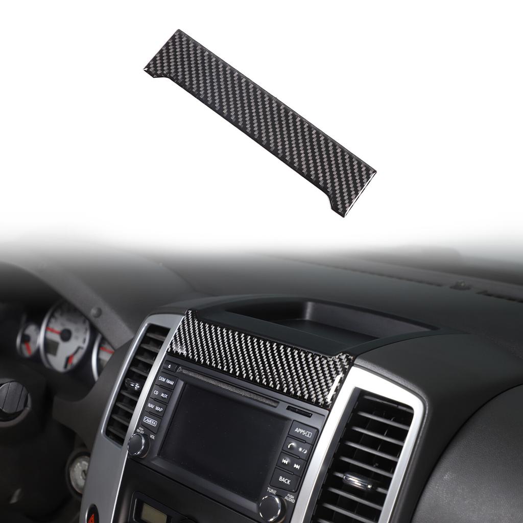 Carbon Fiber GPS Navigation Screen Upper Panel Cover For Nissan Frontier 2009-17