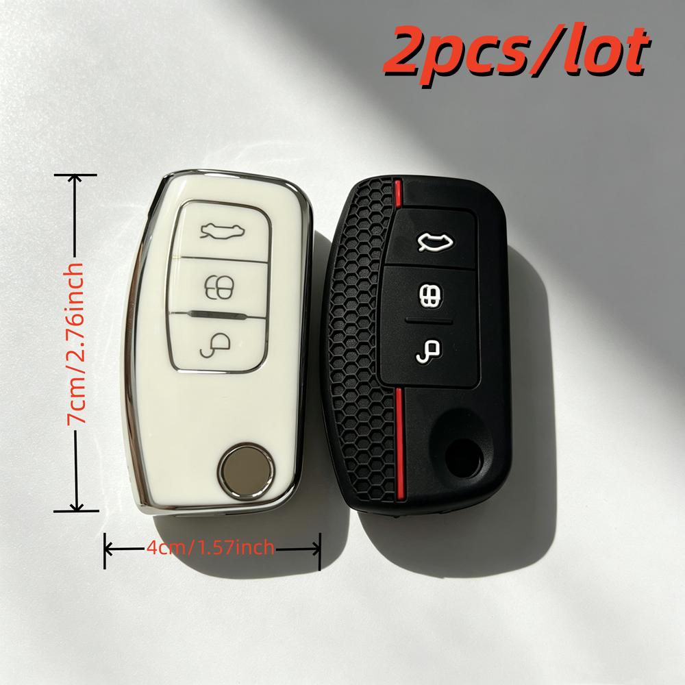 S/Lot Car Key Case Covers For Ford C-Max For Focus For Kuga For Mondeo Key Fob Covers