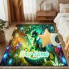 1PC Custom Name Fantasy Dragon Garden Theme Floor Mat Ideal for Living Room, Game Rooms, Office, Bedroom Floor Mat Design