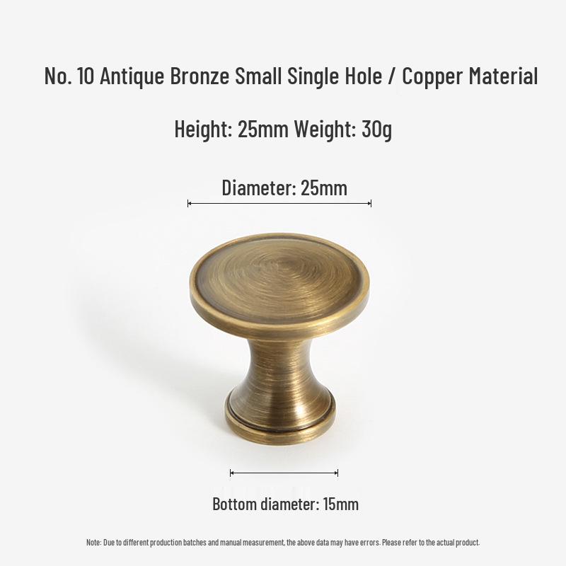 Antique Bronze Round Ball Cabinet Drawer Pull Handle