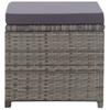 5 Piece Garden Dining Set Poly Rattan & Solid Acacia Wood Anthracite Grey