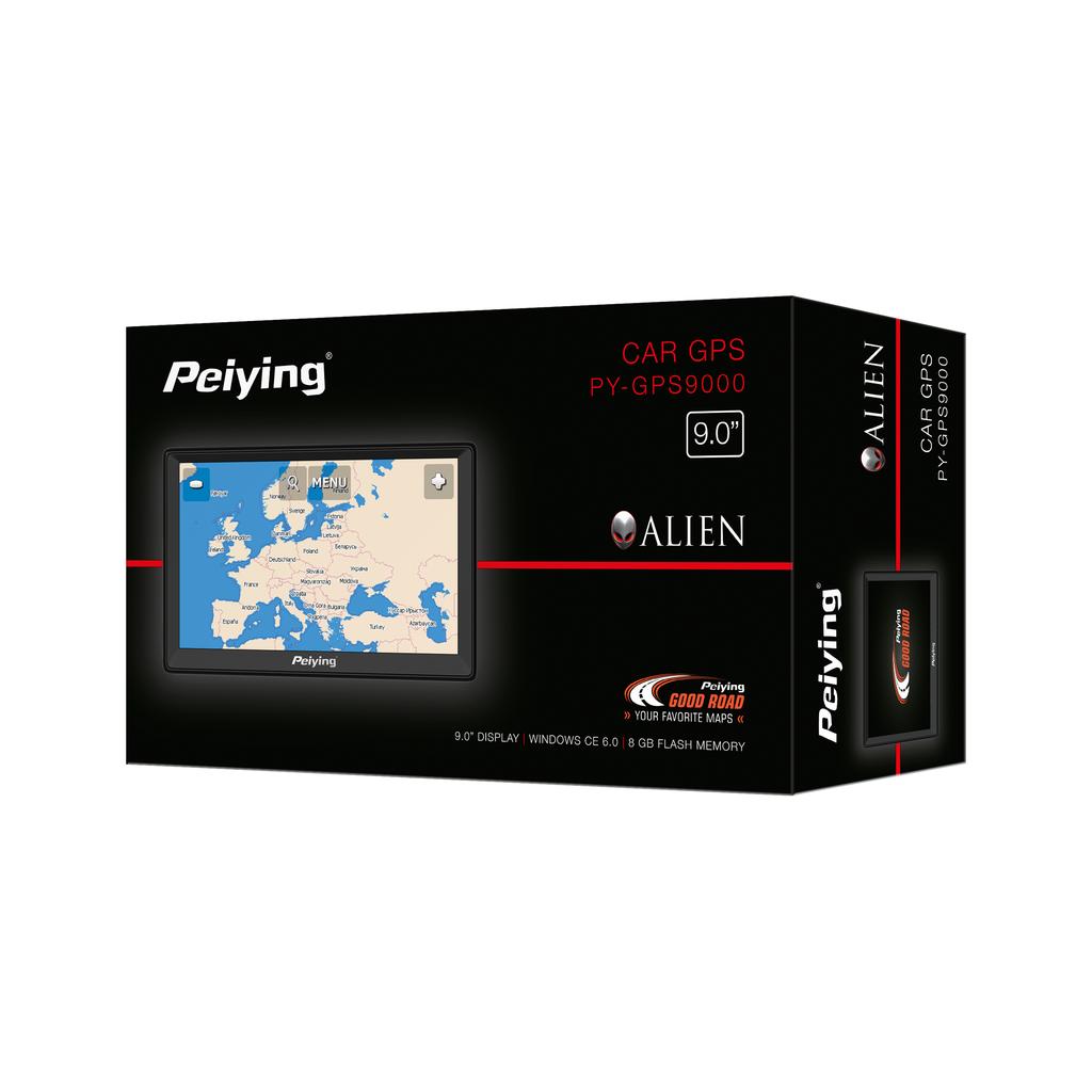 Peiying Alien PY-GPS9000 9" Autonavigace GPS + Mapa EU