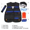 Kids Tactical Vest Kit with Goggles Wrist Strap Face Protector Tank Top Adjustable Protective Indoor Outdoor Shooting-Tactical Set Boys