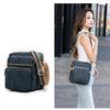 Classic Denim Multi Pocket Casual Small Shoulder Bag With Adjustable Shoulder Straps Coin Wallet Pure Color Unisex Crossbody Bag