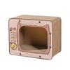 Corrugated Cat Scratching House Creative Cat Scratcher TV-shaped Scraper for Cats Large Capacity Cat Home Cat Accessories