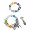 Natural Multi-Stone Crystal Bracelet Amethyst Yellow Phantom Quartz Blue Aquamarine Fluorite College Style Jewelry