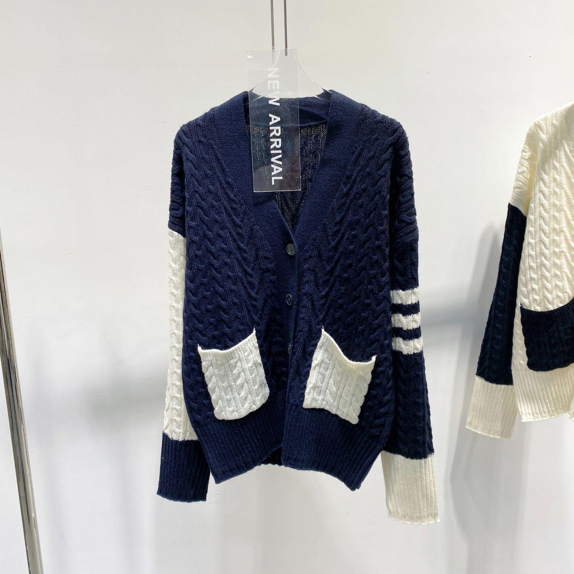 

THOM BRASSY 1615 Кардиган крупной вязки с цветовыми блоками Small