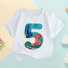 Finding Nemo Dory Cute Fish Number Print Kids T shirt Girls Clothes 1 2 3 4 5 6 7 8 9 Years Birthday Baby Boys T-Shirts,HKP2759