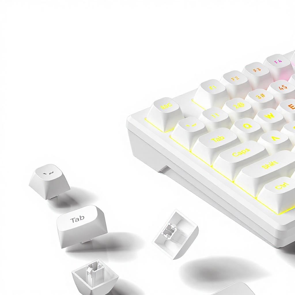DIERYA DK81E 75% Mechanical Gaming Keyboard Hot-Swappable Gasket-Mount Programmable Volume Knob RGB Backlit Double-Shot Keycaps