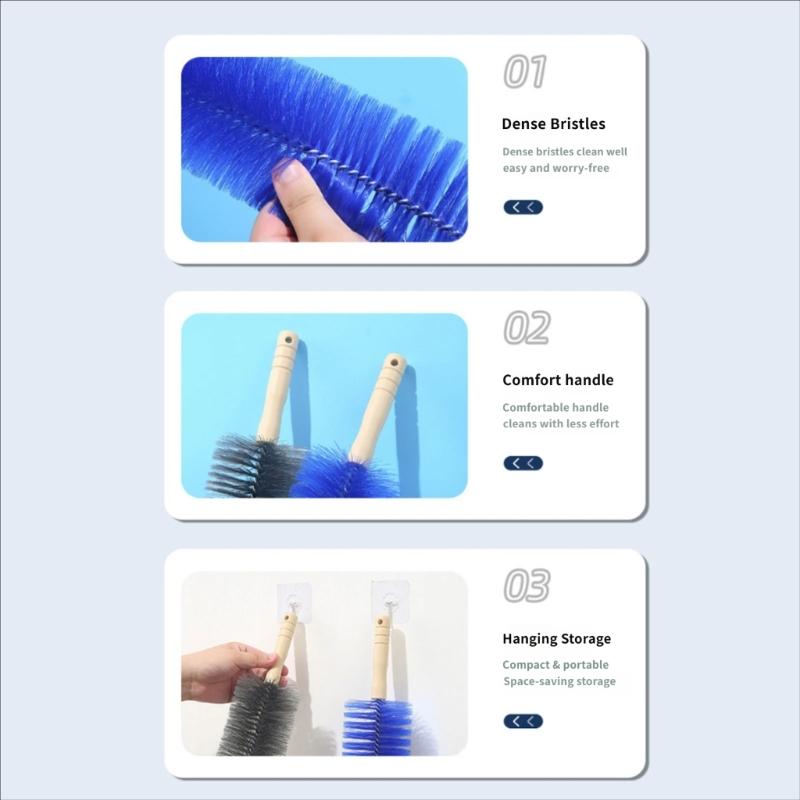 Long Handle Dust Brush 2Pcs for Fan Cover Dust Removal, Plastic Hold Cleaning Brush for Air Outlet Covers and Gaps