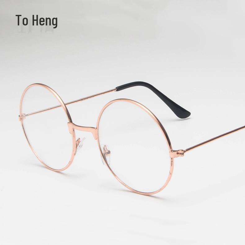 Korean Retro Metal Frame Glasses: Trendy Student Style 3066