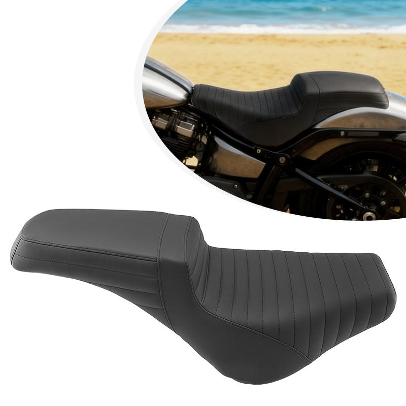 

2-Up Front Rear Seat For Harley Softail Standard Deluxe Street Bob 2018-2025 Motorcycle Driver Passenger Cushions Seat чёрный