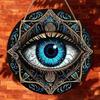 Vintage Bohemian Evil Eye Tin Sign Embossed Wall Decor Limited Edition