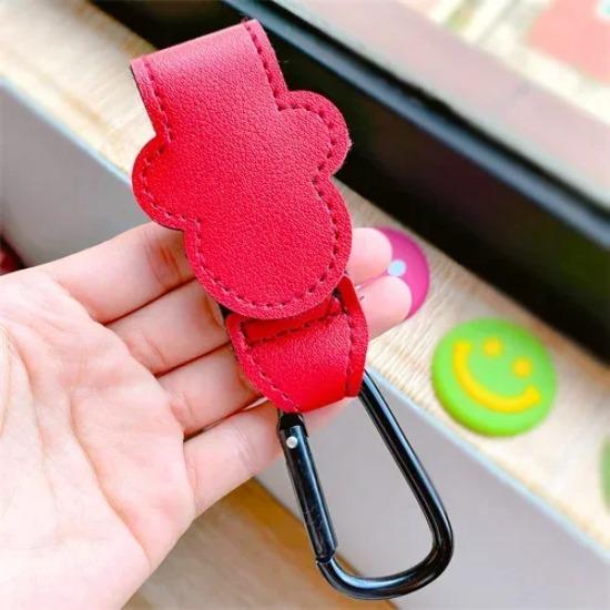 1pcs PU Leather Baby Bag Stroller Hook Pram Rotate 360 Degree Rotatable Cartoon Cart Organizer Pram Hook Stroller Accessories