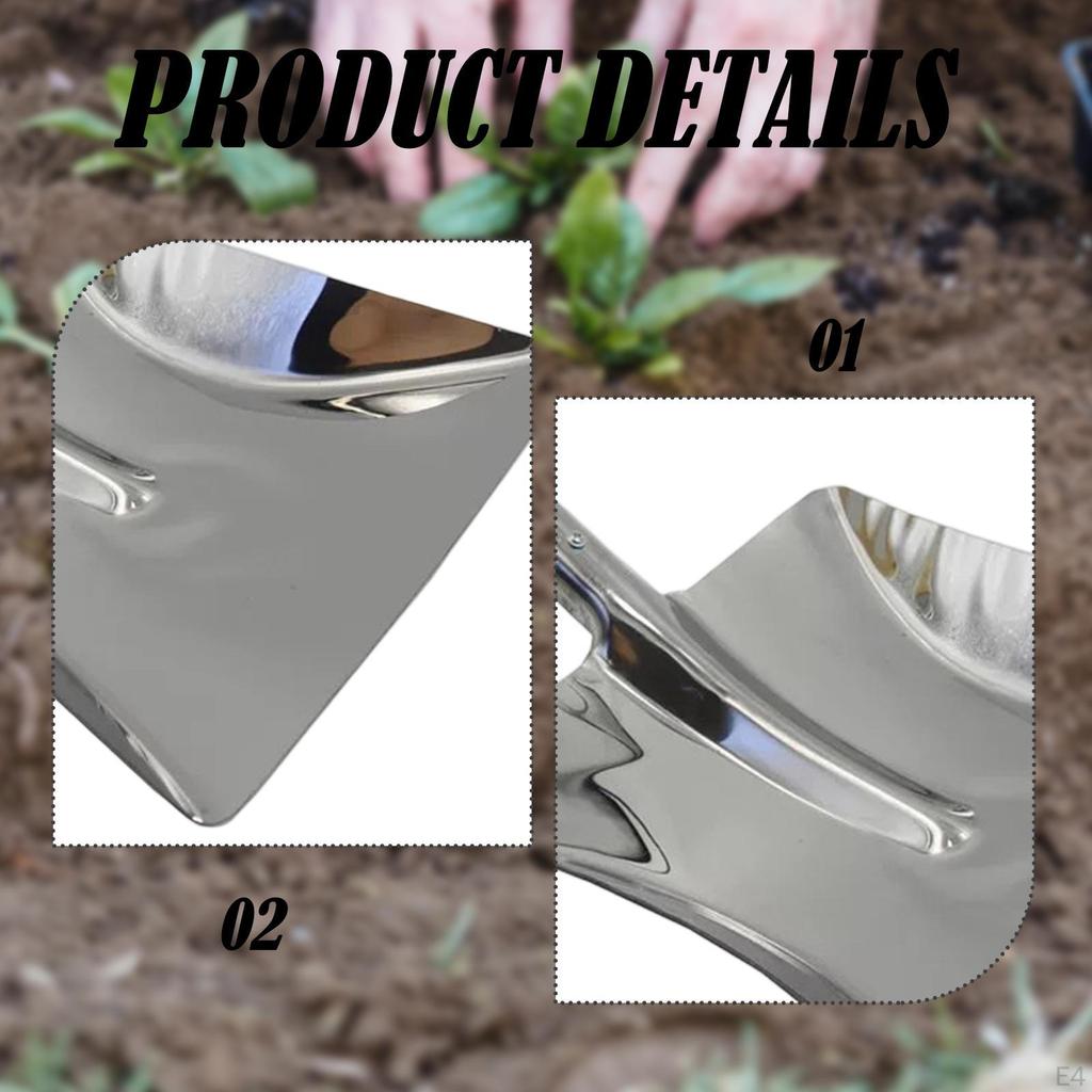 1 Piece Fireplace Ash Shovels Tool Gardening Wooden Handle for Wood Burner