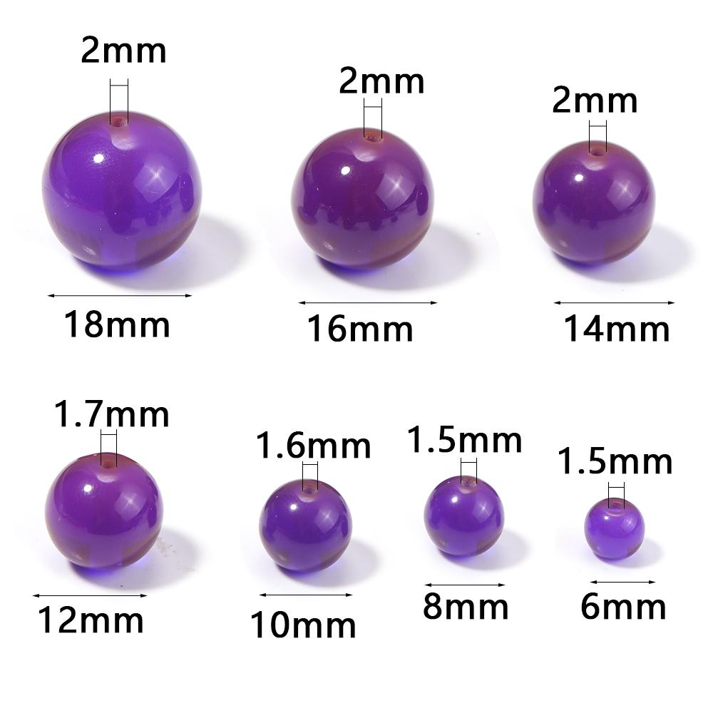 

10-50pcs/lot 6/8/10/12/14/16/18mm Smurfs Resin Beads For Jewelry Mking Blue Round Beads Loose Spacer Beads DIY Bracelet Necklace 6mm 50pcs