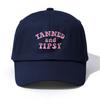 1pc Tanned and Tipsy Embroidery Baseball Cap for Adults,Minimalist Retro Style Casual Soft Adjustable Dad Hat,Perfect As Gift