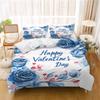 Rose FLower Cartoon Duvet Cover Home Printed Pillowcase Set Adult Bedroom Children Comforter Bedding