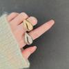 Fashion Personalized Index Finger Ring Niche Design Geometric Twist Open Ring Temperament Retro Couple Ring for Girlfriend Simple Geometric Ring