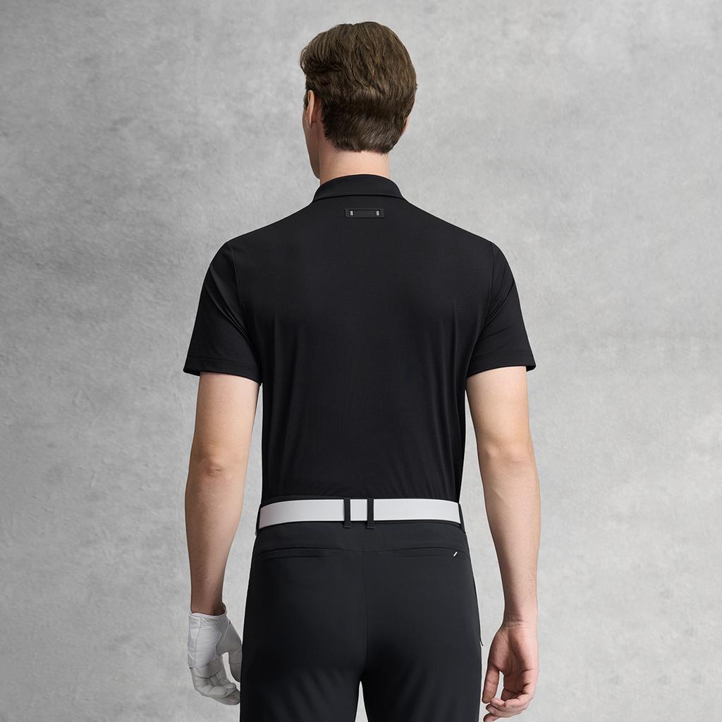 FILA Golf Series Simple Comfortable Cool Touch Polo Shirt Men tops Deep-Black A11M625138FBK