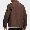 Adidas Originals Logo Work Jacket Unisex Double Zipper Long Sleeve Casual Outerwear Brown HA1282