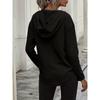 YYFS Felpe con cappuccio e felpe con cappuccio a maniche lunghe con stampa tinta unita casual alla moda da donna