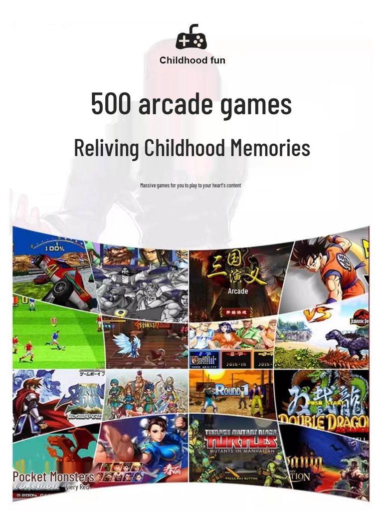 Retro PSP-Style Large Screen Handheld Game Console with Dual Joysticks